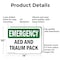 Signmission AED And Trauma Pack, 14 in W x Rectangle, Aluminum OS-2PACK-EM-A-1014-L-10287 - alternate 7